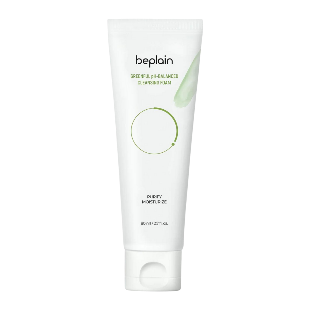 Mung bean cleansing foam lathered into soft foam with water
