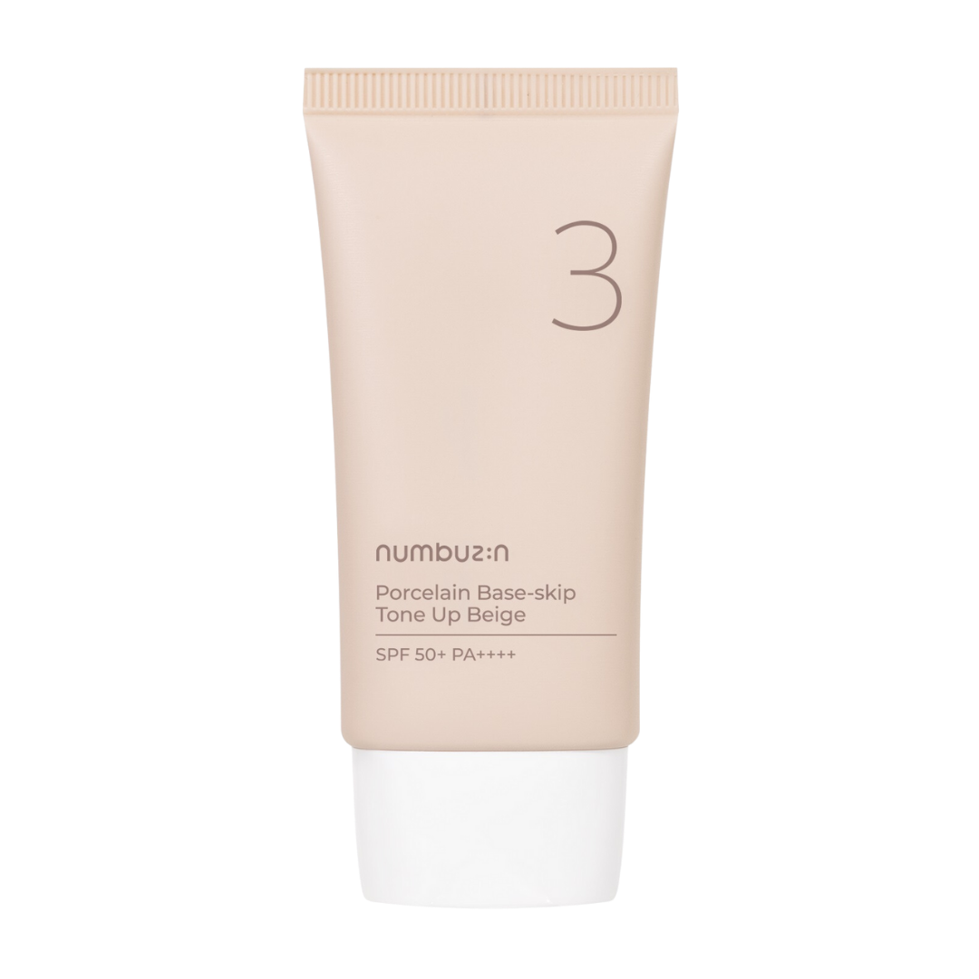 numbuzin No.3 Porcelain Base Skip Tone Up Beige 50ml K-beauty makeup product image