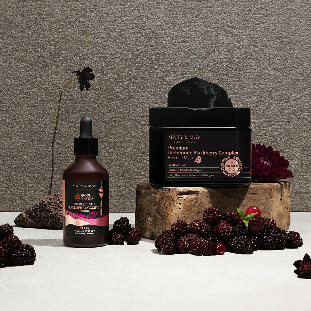Mary&May Idebenone+Blackberry Complex Serum 80ml Korean essence product image