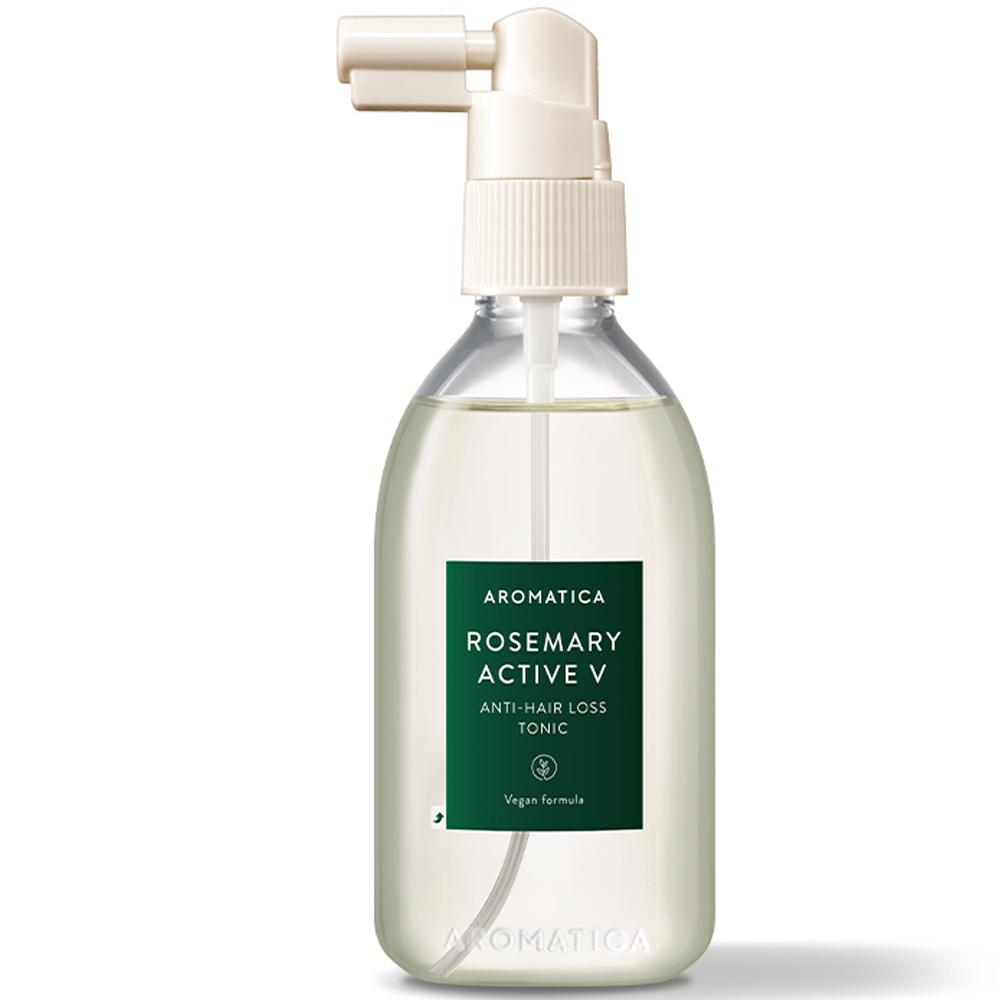 Hair loss tonic sprayed onto scalp