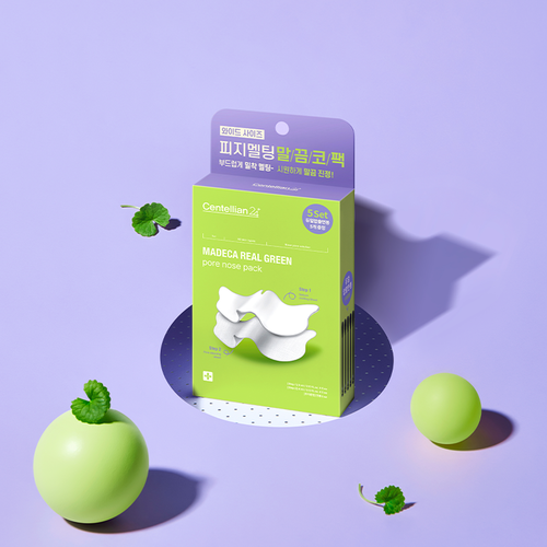 Centellian24 Pore Nose Pack removed showing blackhead residue