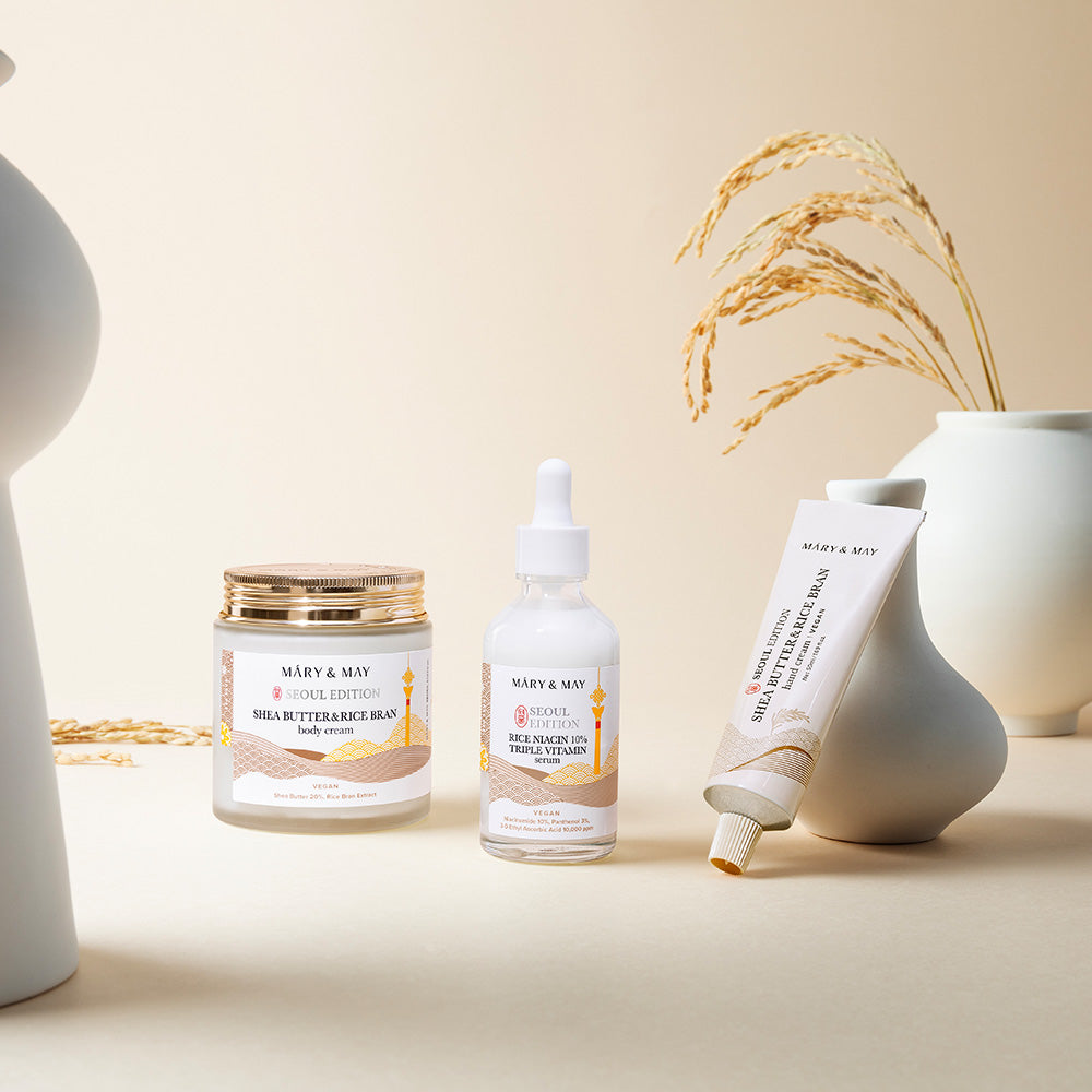 Mary&May Seoul Edition Shea Butter & Rice Bran Hand Cream 50ml Korean body care product image