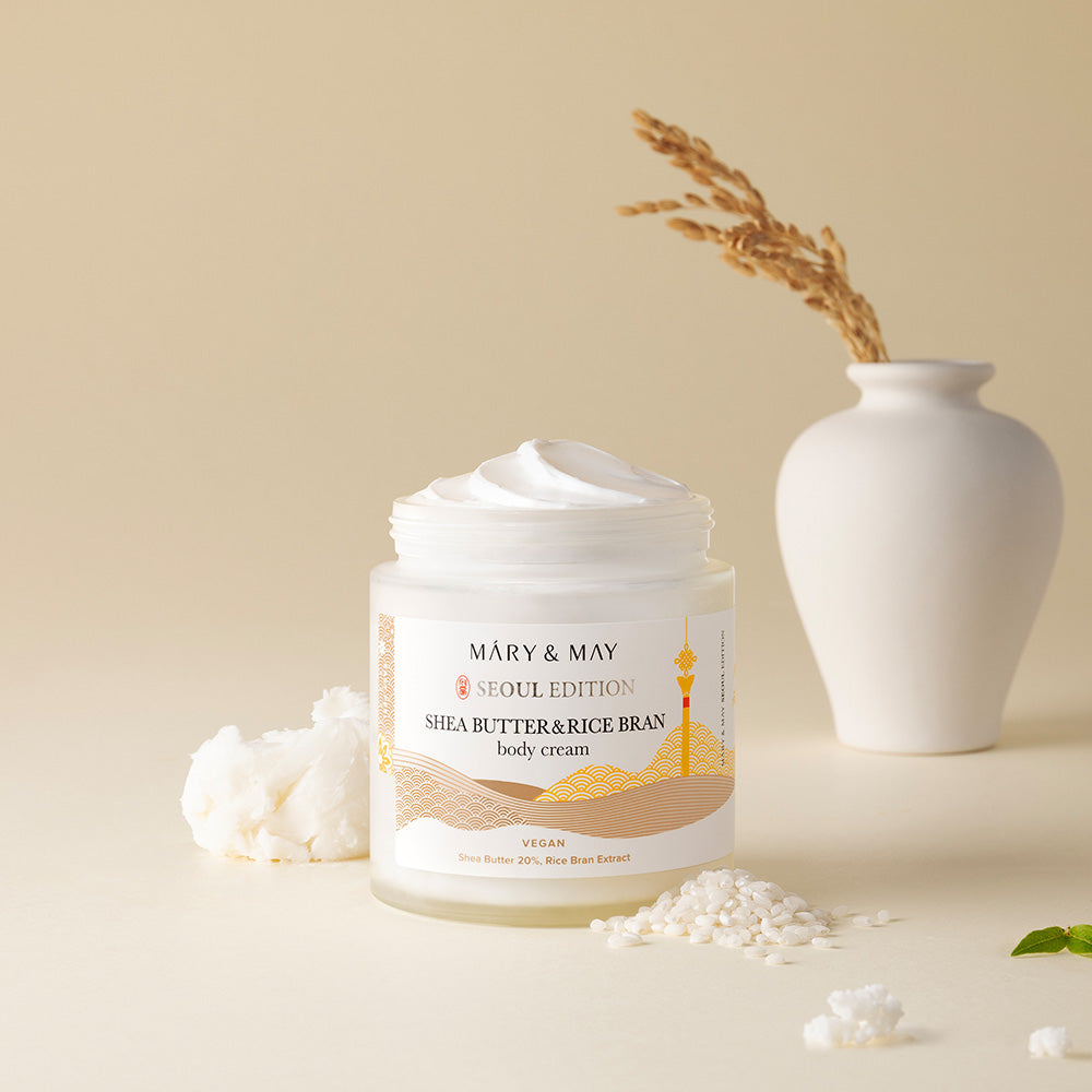 Mary&May Shea Butter & Rice Bran Body Cream 250ml Korean body care product image