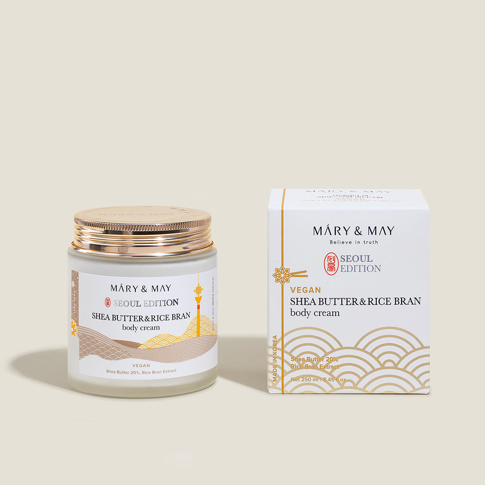 Mary&May Shea Butter & Rice Bran Body Cream 250ml Korean body care product image