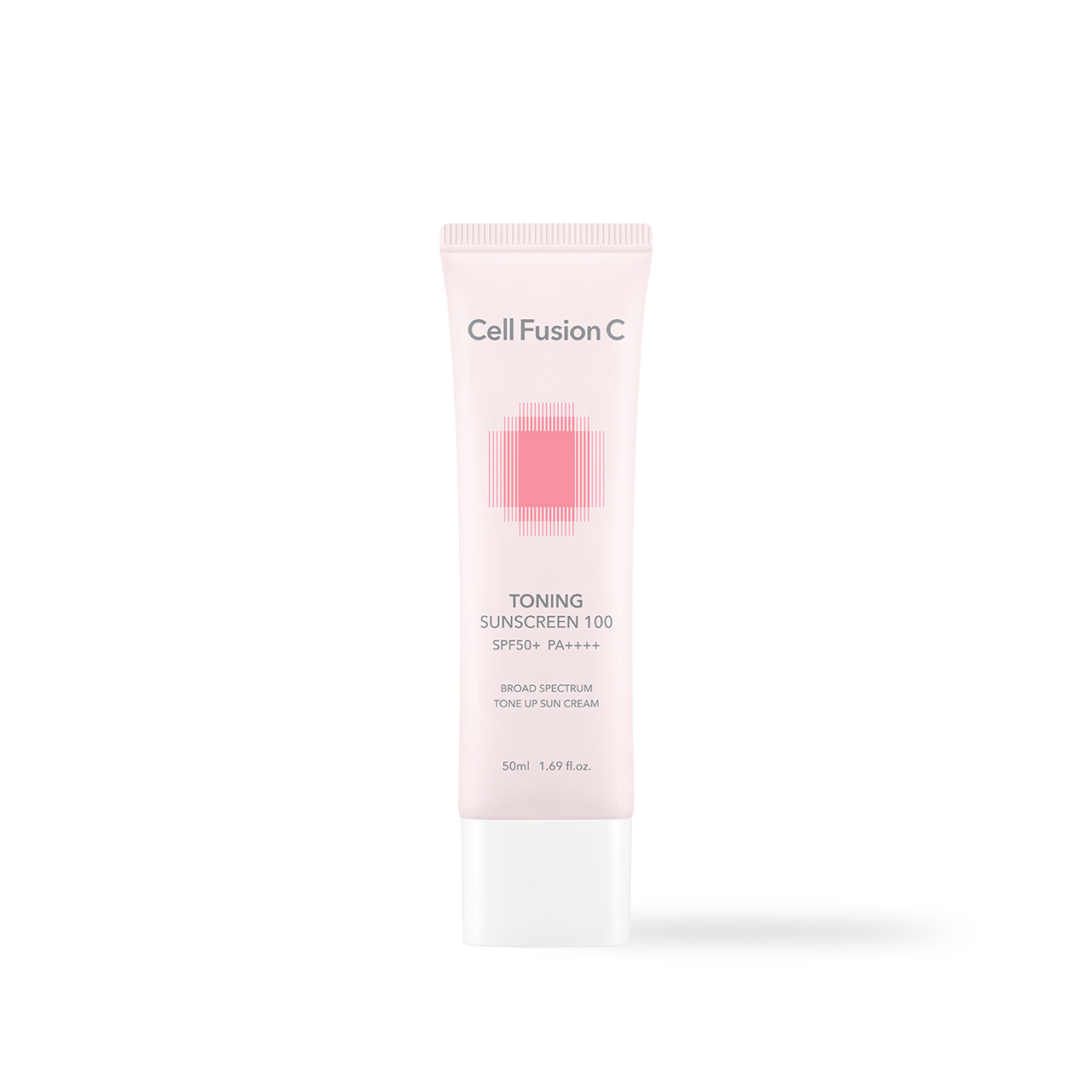 Toning Sunscreen texture swatch showing tinted finish