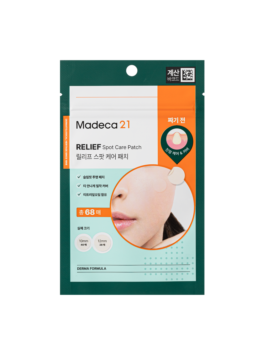 Madeca21 comfort Spot Care Patch 68ea Korean skincare product image