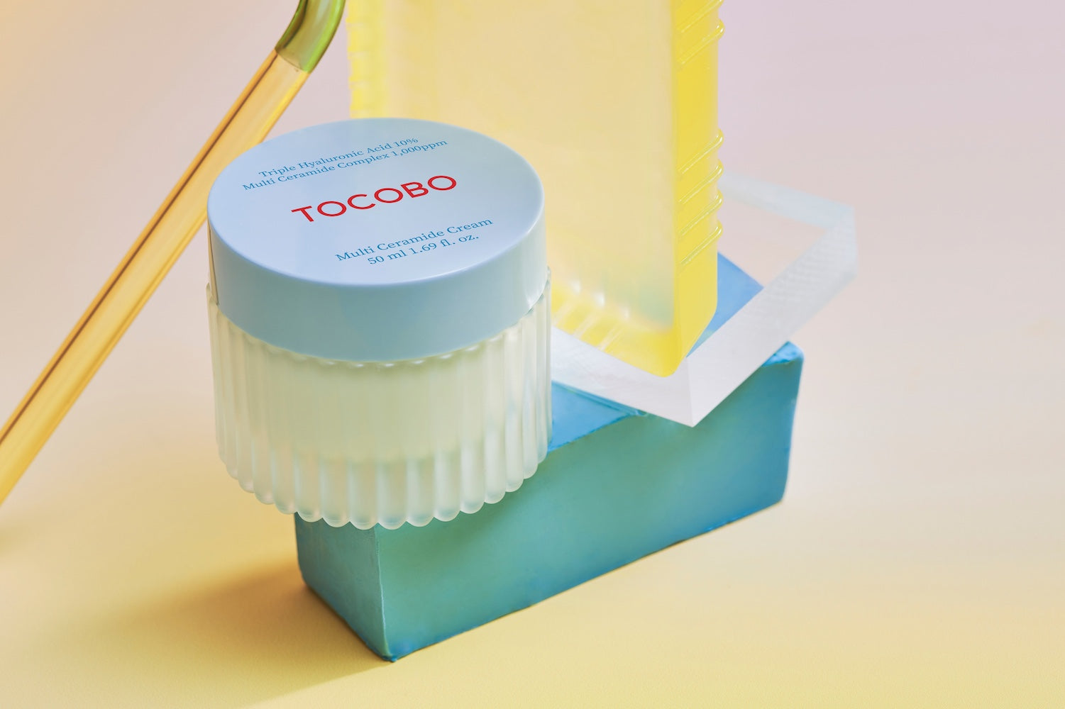 TOCOBO logo close-up on cream jar