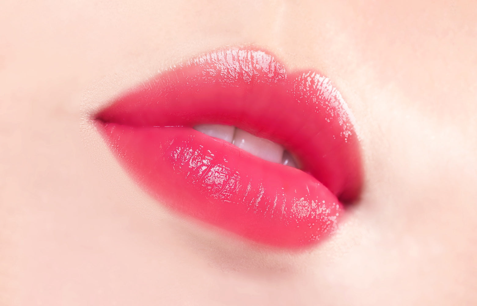 Lip balm tube twisted up showing product colour