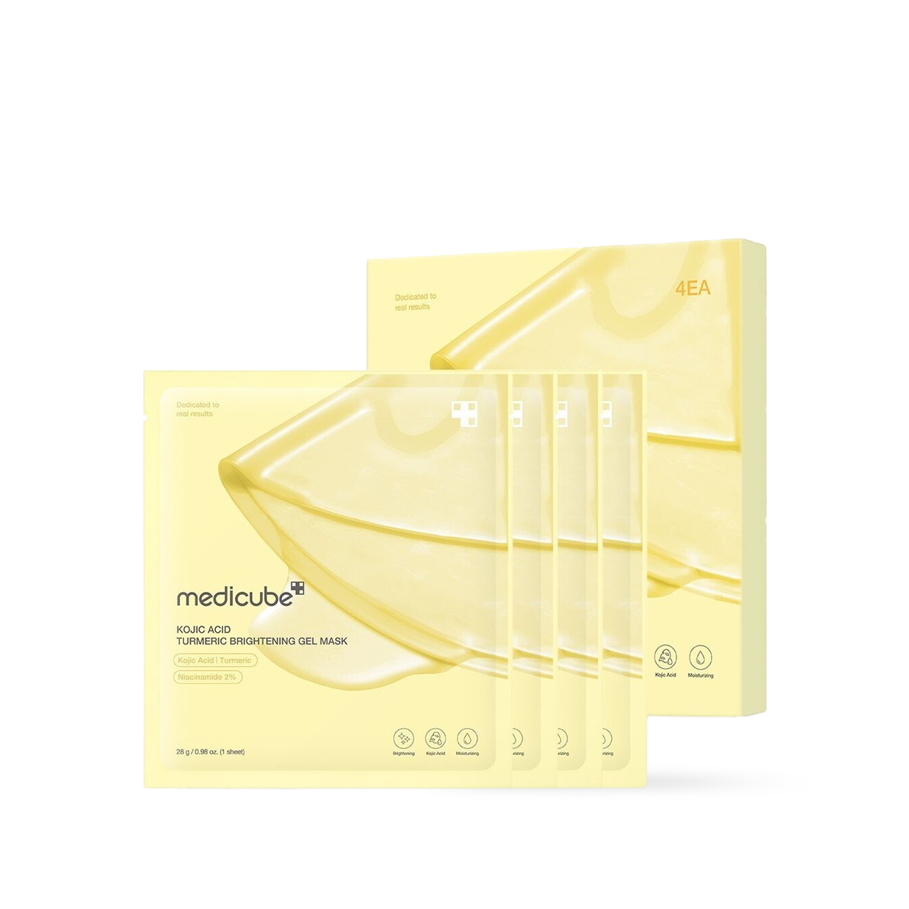 Medicube Kojic Acid Turmeric Brightening Gel Mask 4ea Korean jelly sheet mask product image