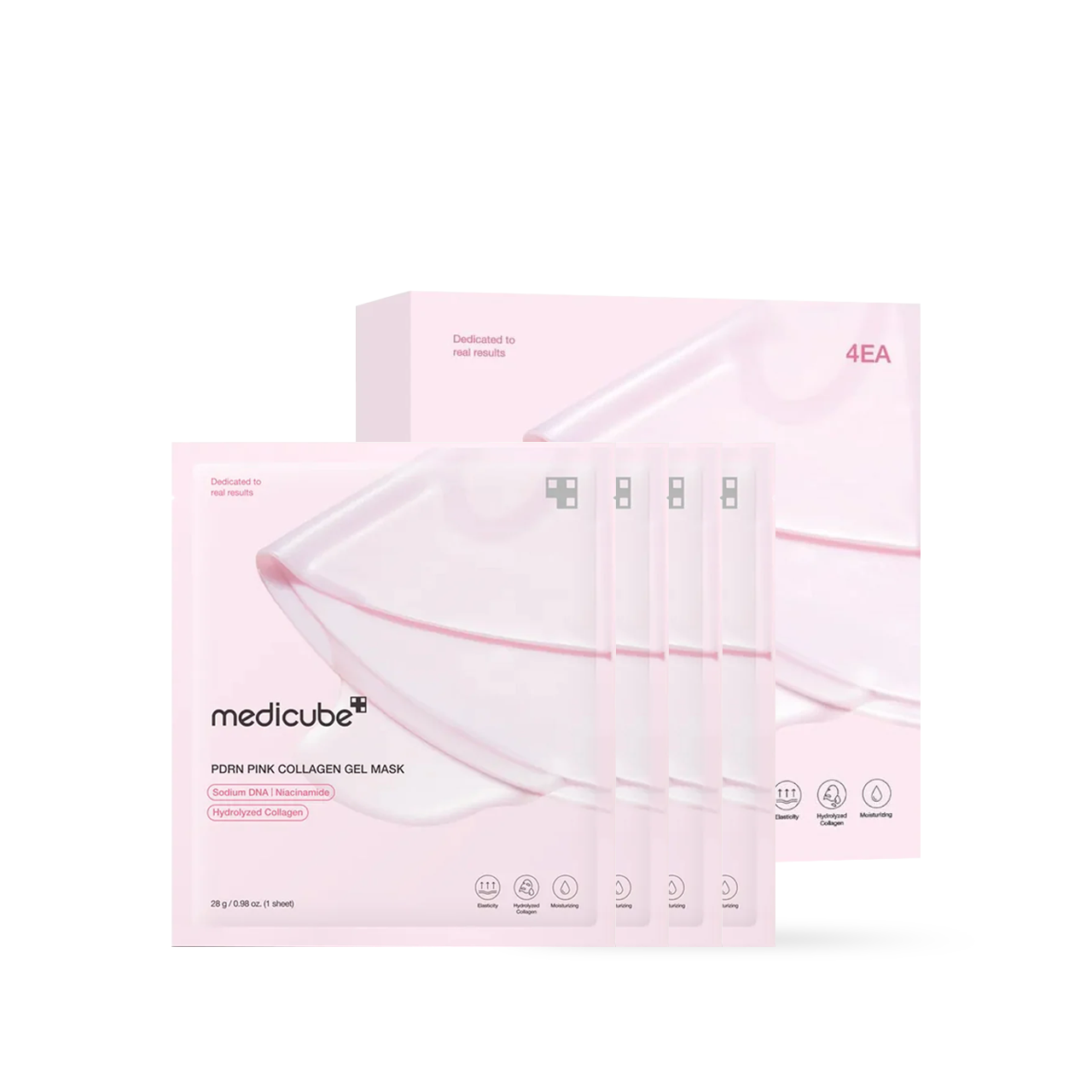 Medicube PDRN Pink Collagen Gel Mask 4ea Korean skincare product image