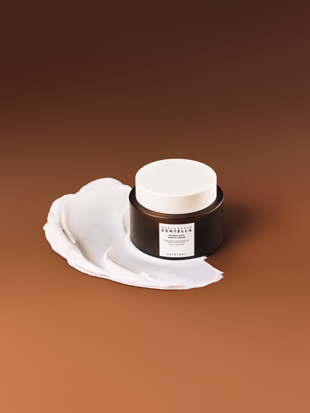 Cream applied and patted into cheek