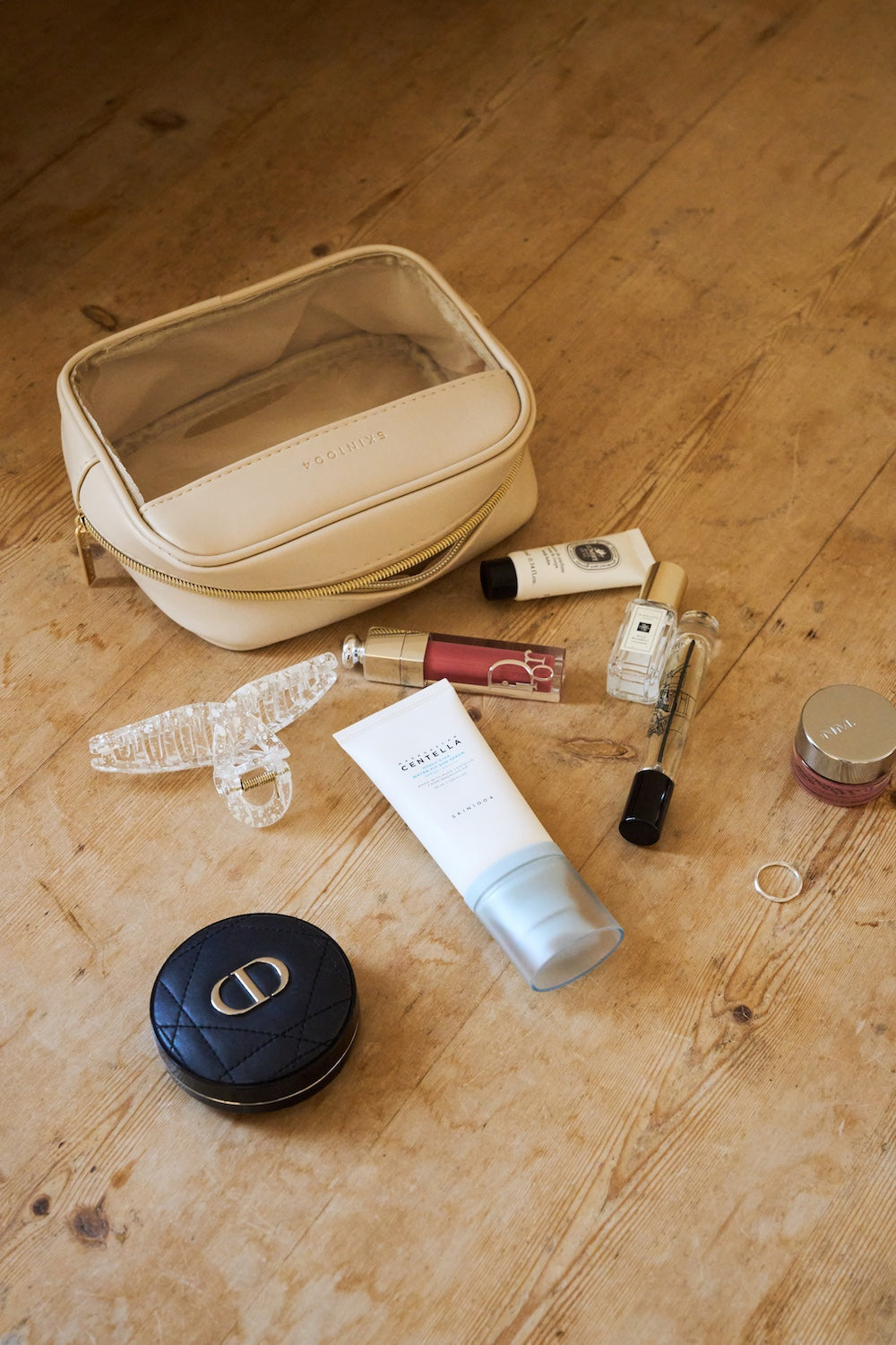 Sun serum bottle shown from a slight overhead angle
