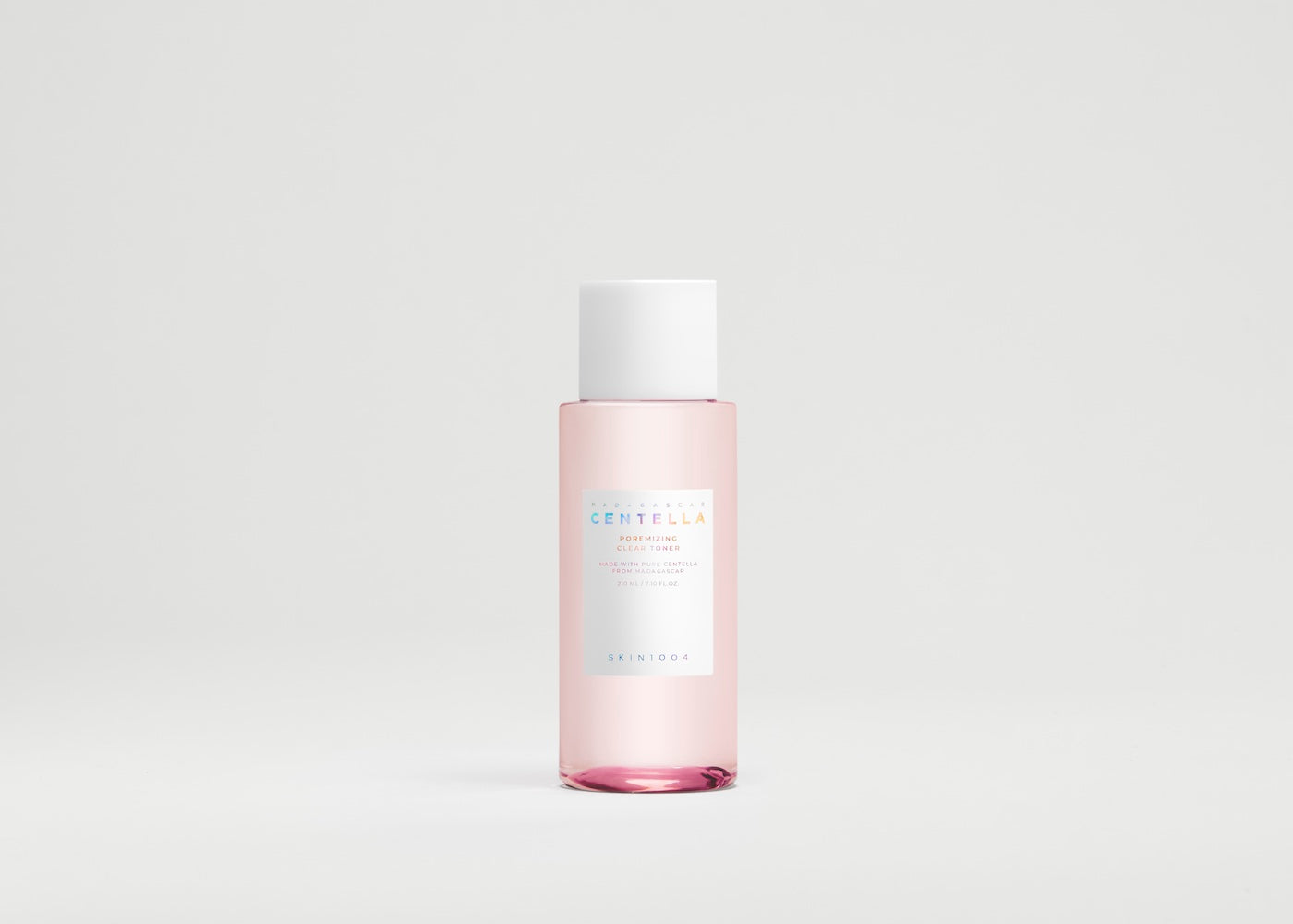 Back label showing centella and mineral salts ppm