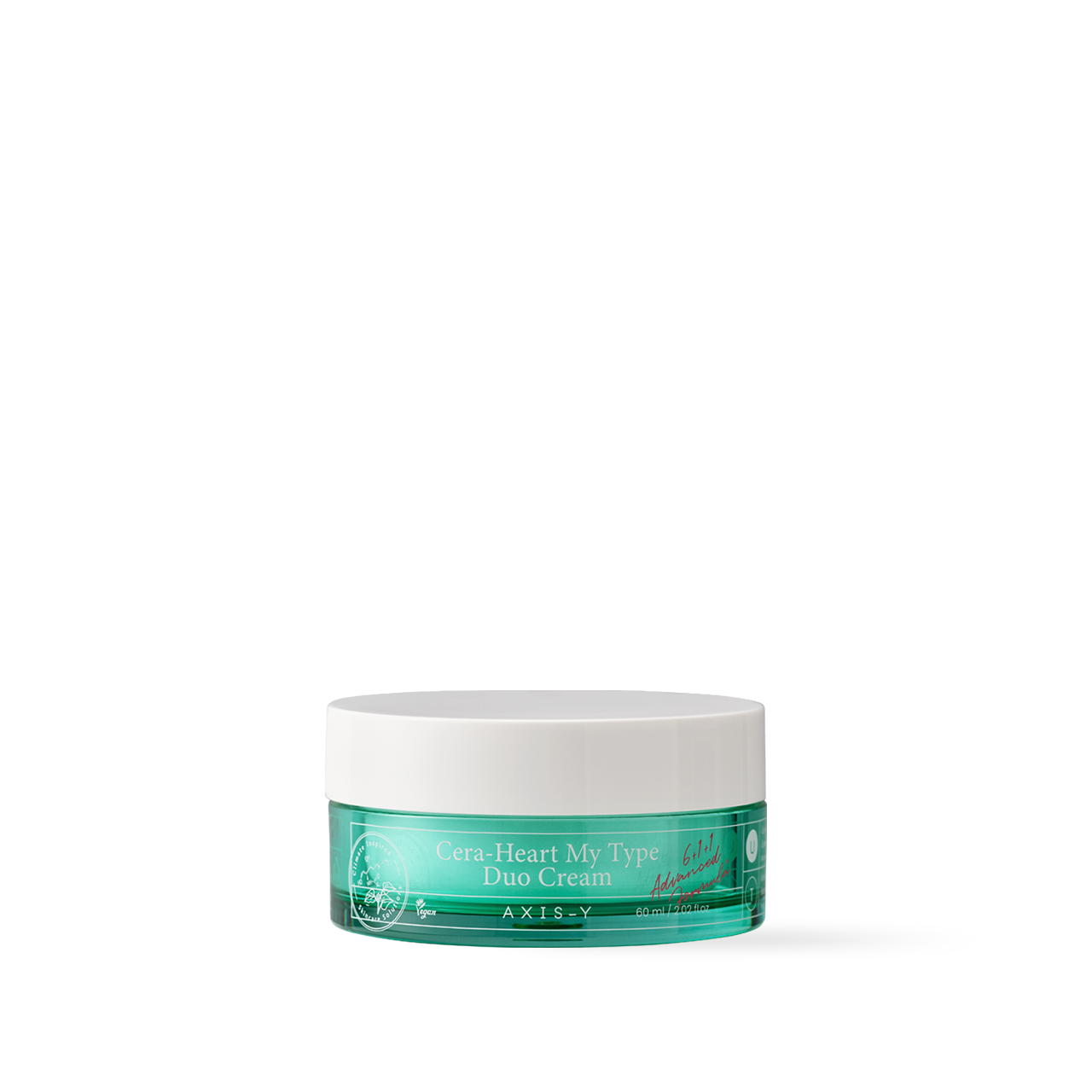 Duo cream texture showing blue and white formulas