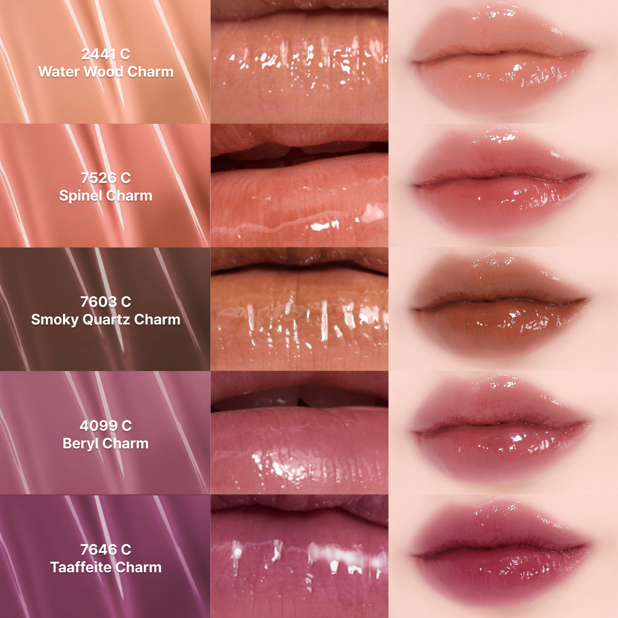 ENTROPY Charm Tint Glossy Gel Line 10 Colors K-beauty lip product product image