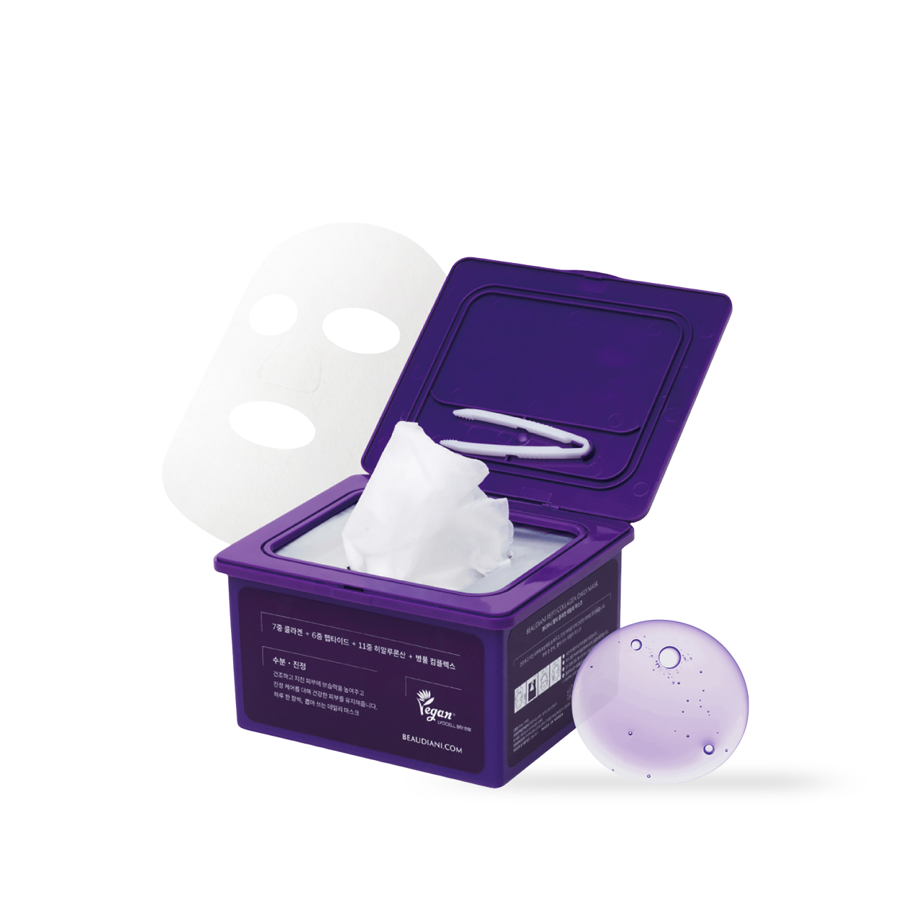 BEAUDIANI Pepti Collagen Daily Mask 31ea Korean skincare product image