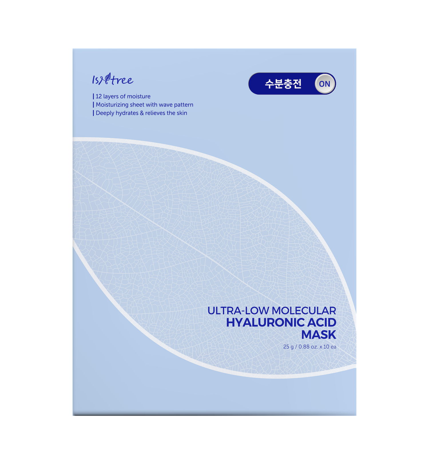Isntree Ultra Low Molecular Hyaluronic Acid Mask 10ea Korean skincare product image