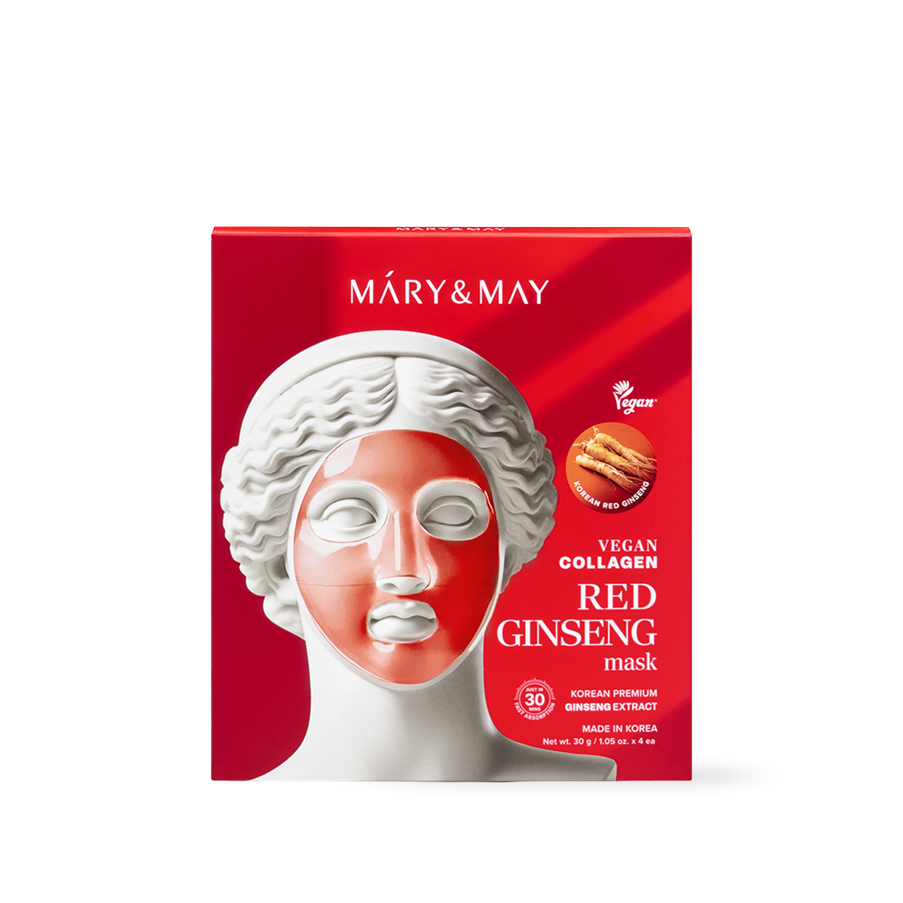 Mary&May Vegan Collagen Red Ginseng Mask (30g x4) Korean toner product image