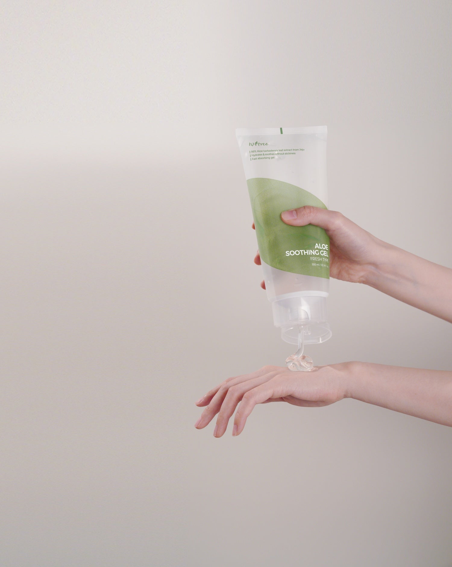 Isntree Aloe Soothing Gel stored in refrigerator door shelf