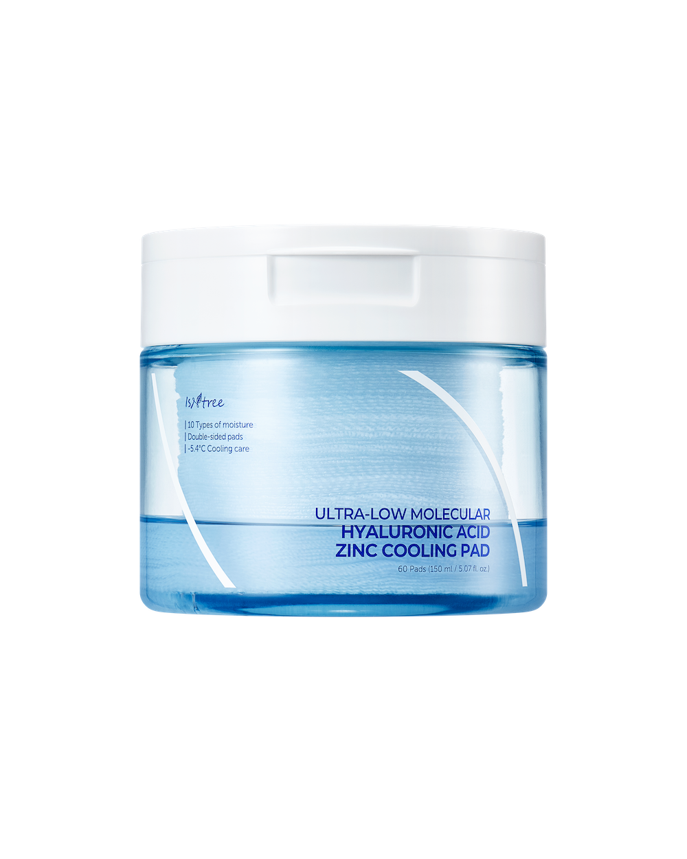 Isntree Ultra Low Molecular Hyaluronic Acid Zinc Cooling Pad 150ml 60ea Korean toner product image