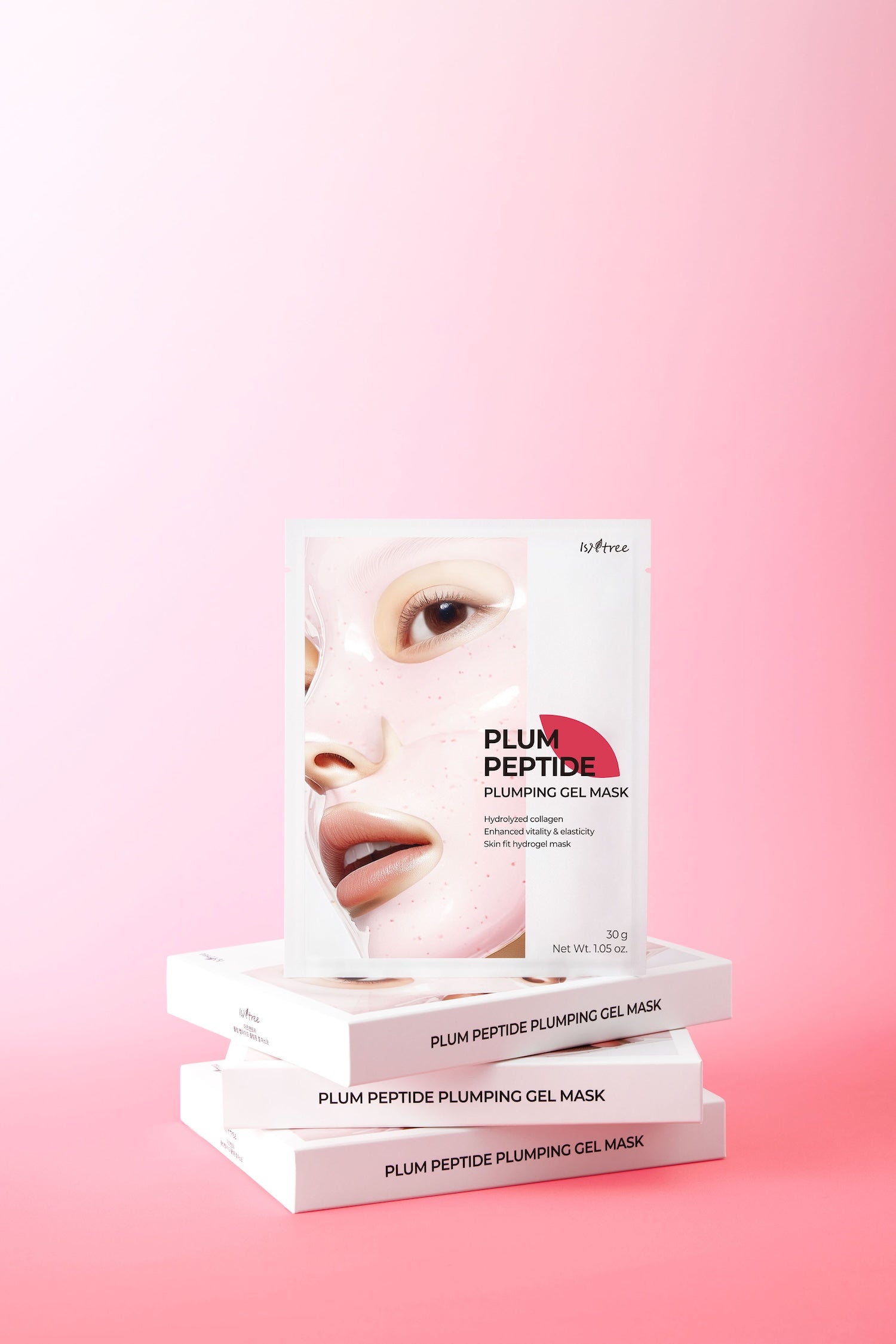 Isntree Plum Peptide Plumping Gel Mask 30g x 4ea Korean skincare product image