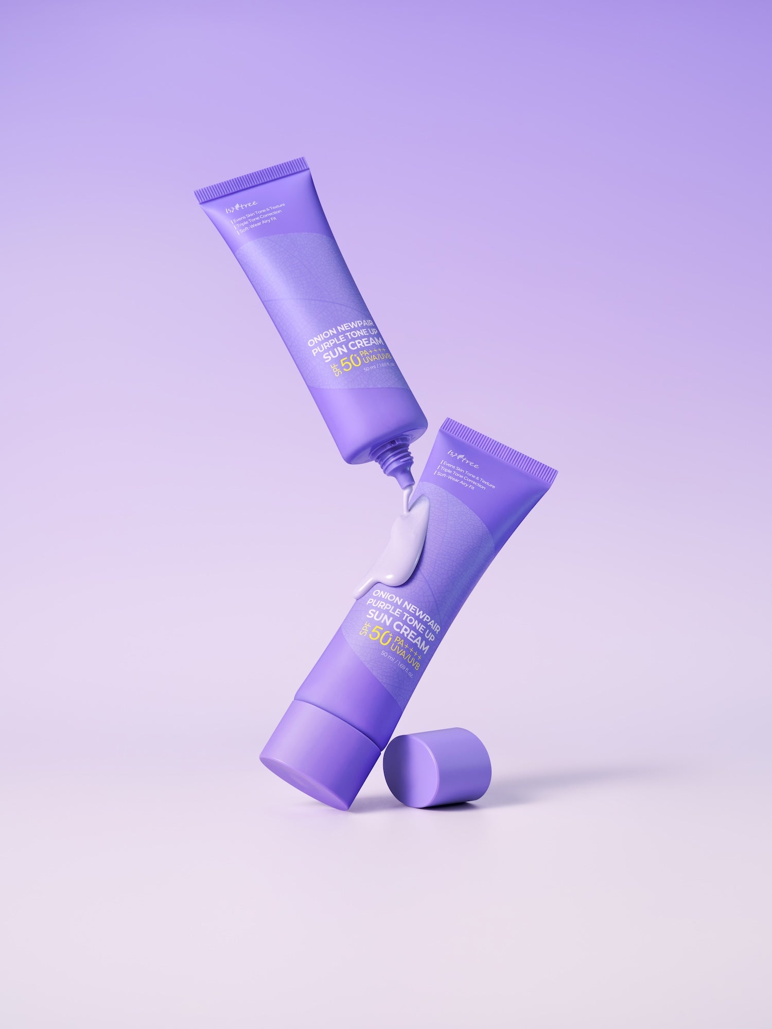 Isntree Onion Newpair Purple Tone Up Sun Cream 50ml Korean sunscreen product image