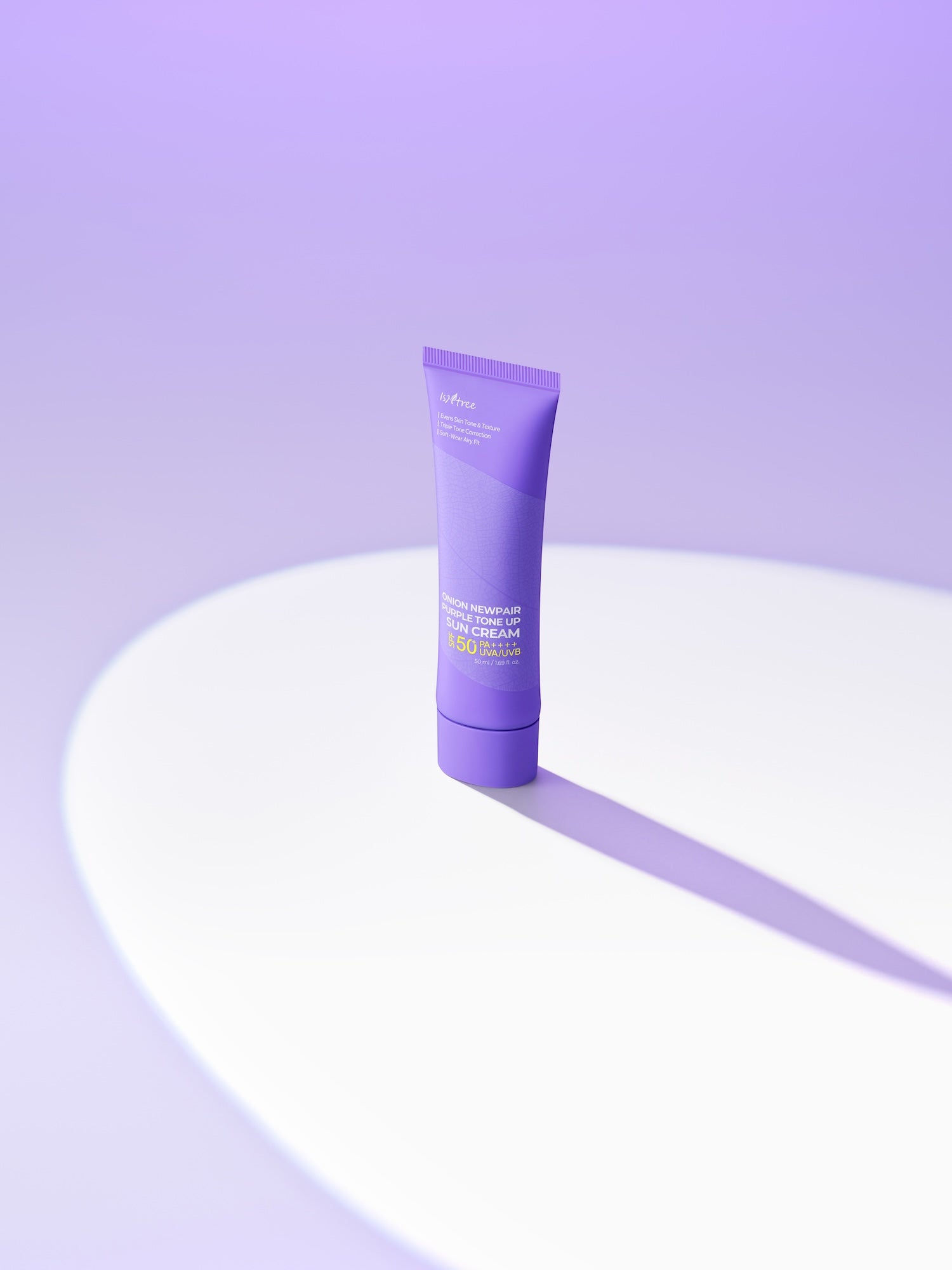 Isntree Onion Newpair Purple Tone Up Sun Cream 50ml lifestyle shot