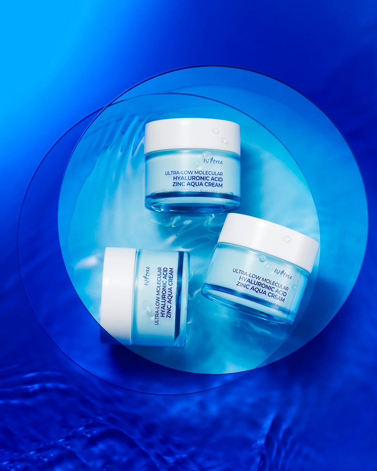 Isntree Zinc Aqua Cream applied to cheek during routine