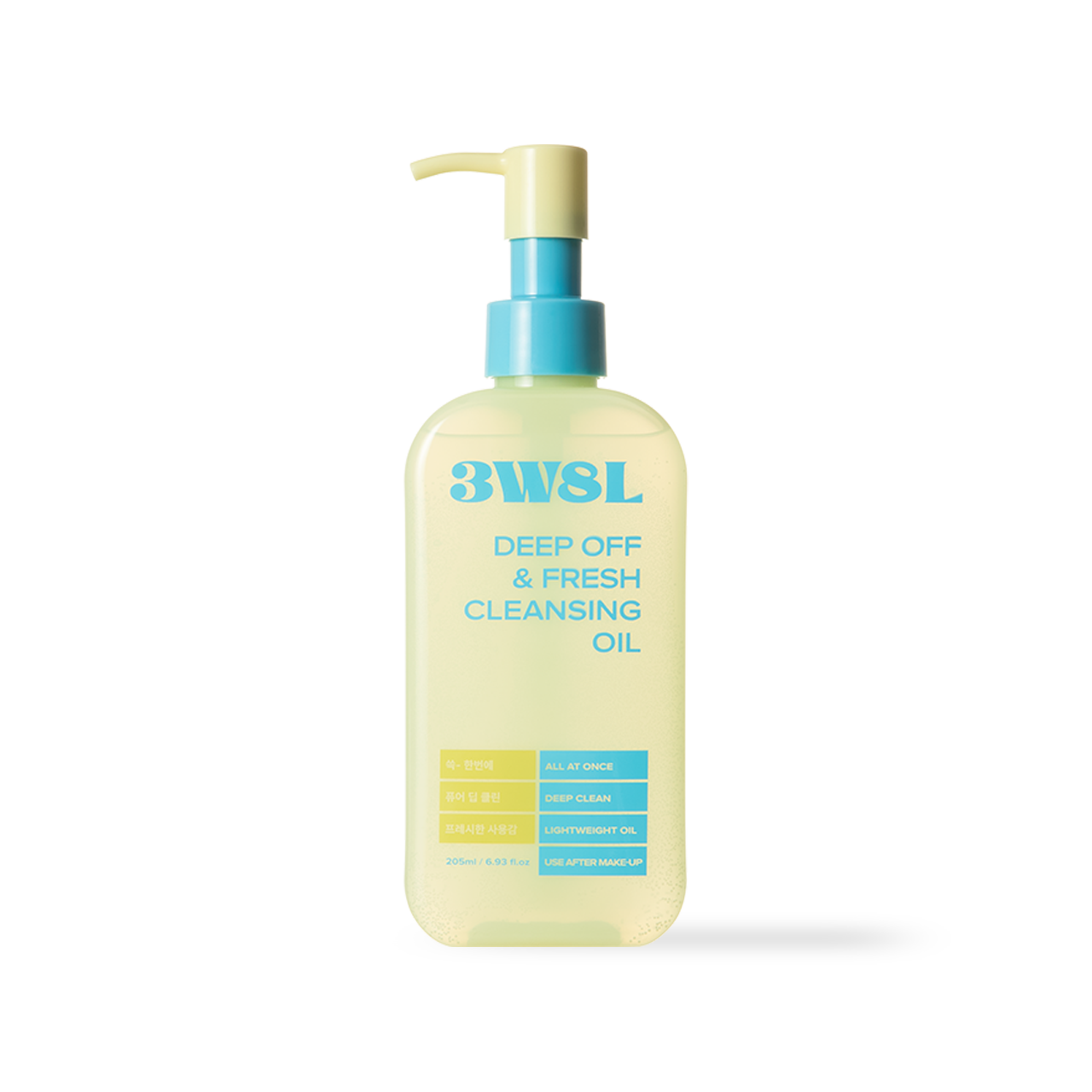 3W8L Deep Off & Fresh Cleansing Oil 205ml Korean cleanser product image