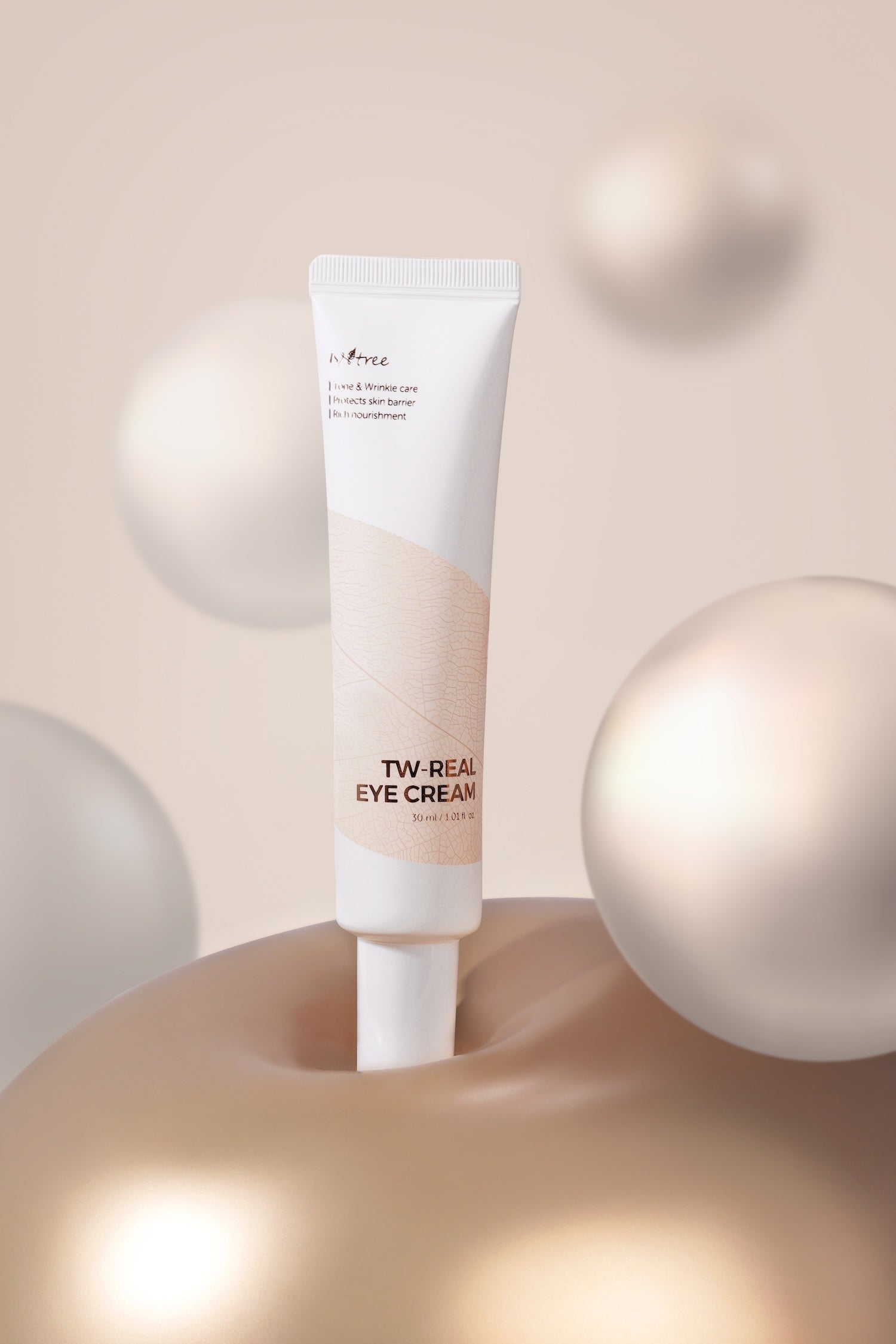 Isntree TW Real Eye Cream applied around eye area