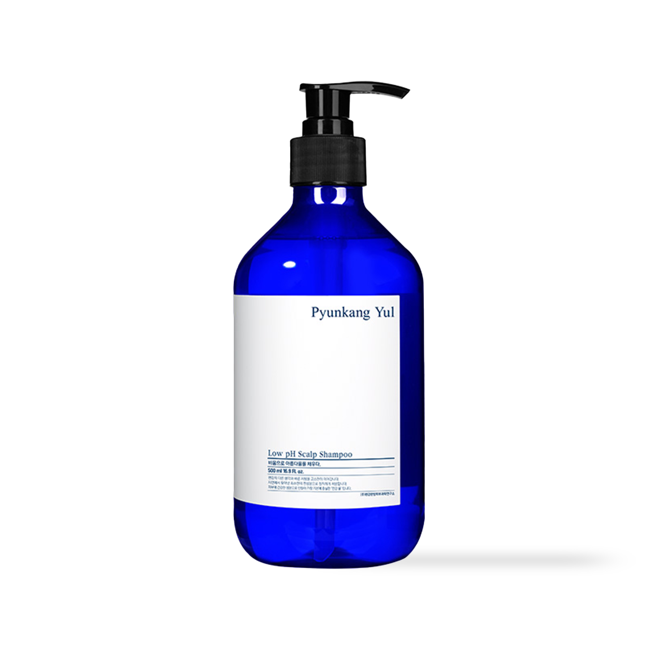 Scalp shampoo bottle cap removed showing pump