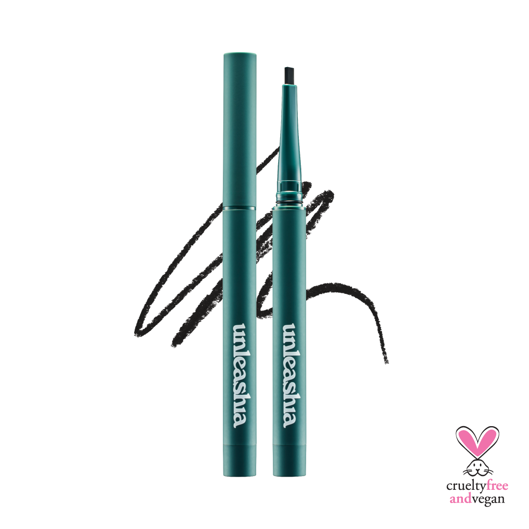 UNLEASHIA Easy Glide Flat Eyeliner 0.15g 2 Colors No.1 Deep Black K-beauty makeup product image