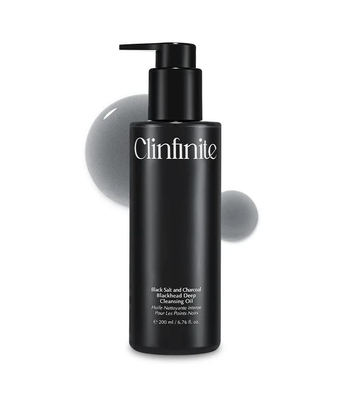 Clinfinite Black Salt & Charcoal pores Deep Cleansing Oil 200ml Korean cleanser product image