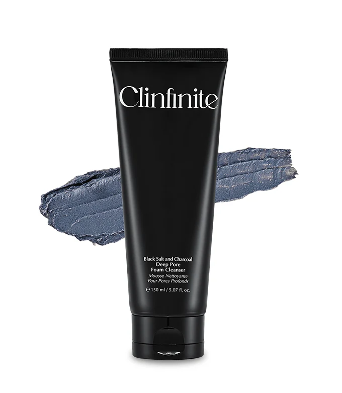 Clinfinite Black Salt & Charcoal Deep Pore Foam Cleanser 150ml Korean cleanser product image