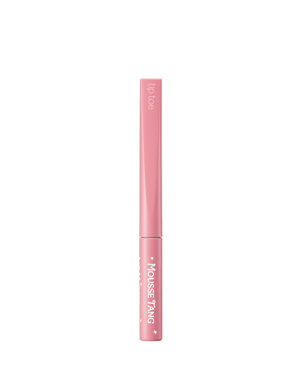 Pink swatch of Tiptoe Mousse Tang Lip Matter 001 Amelie on bare skin