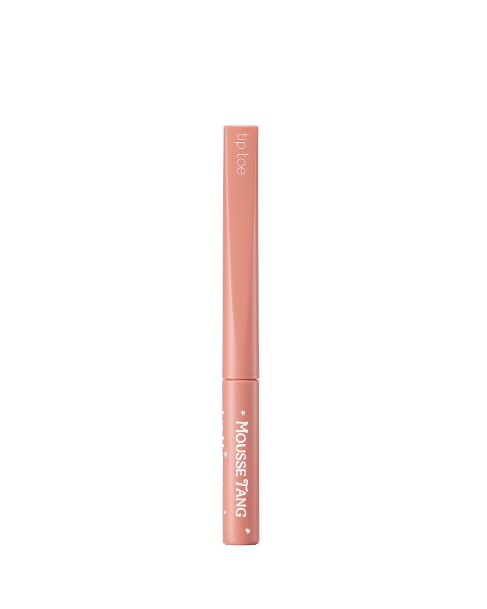 Peach swatch of Tiptoe Mousse Tang Lip Matter 003 Clementine on bare skin