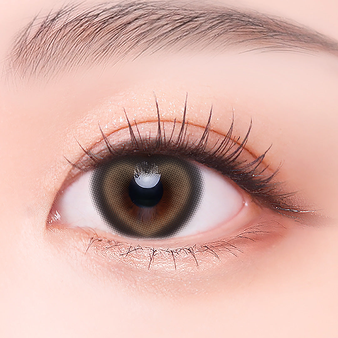 Cocoview Heart Ruri Brown lens shown against a light background