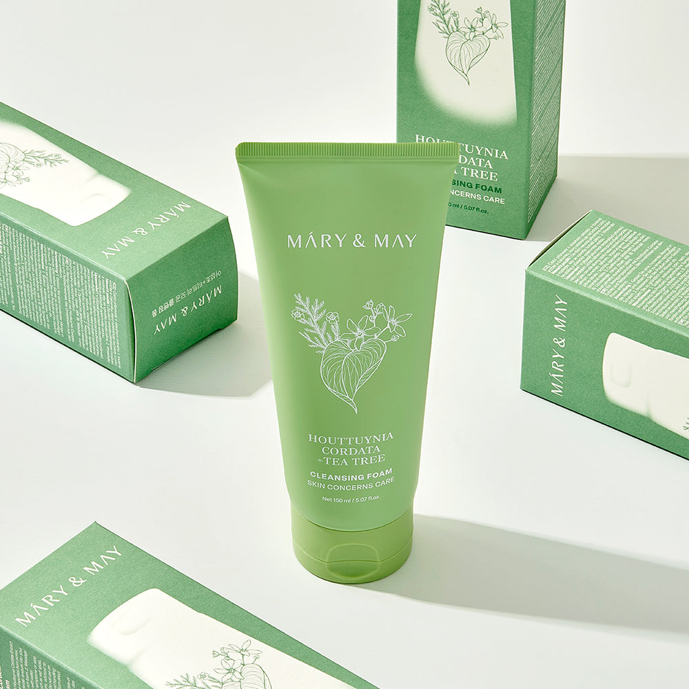 Mary&May Houttuynia Cordata + Tea Tree Cleansing Foam 150ml Korean cleanser product image