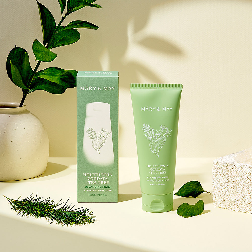 Mary&May Houttuynia Cordata + Tea Tree Cleansing Foam 150ml Korean cleanser product image
