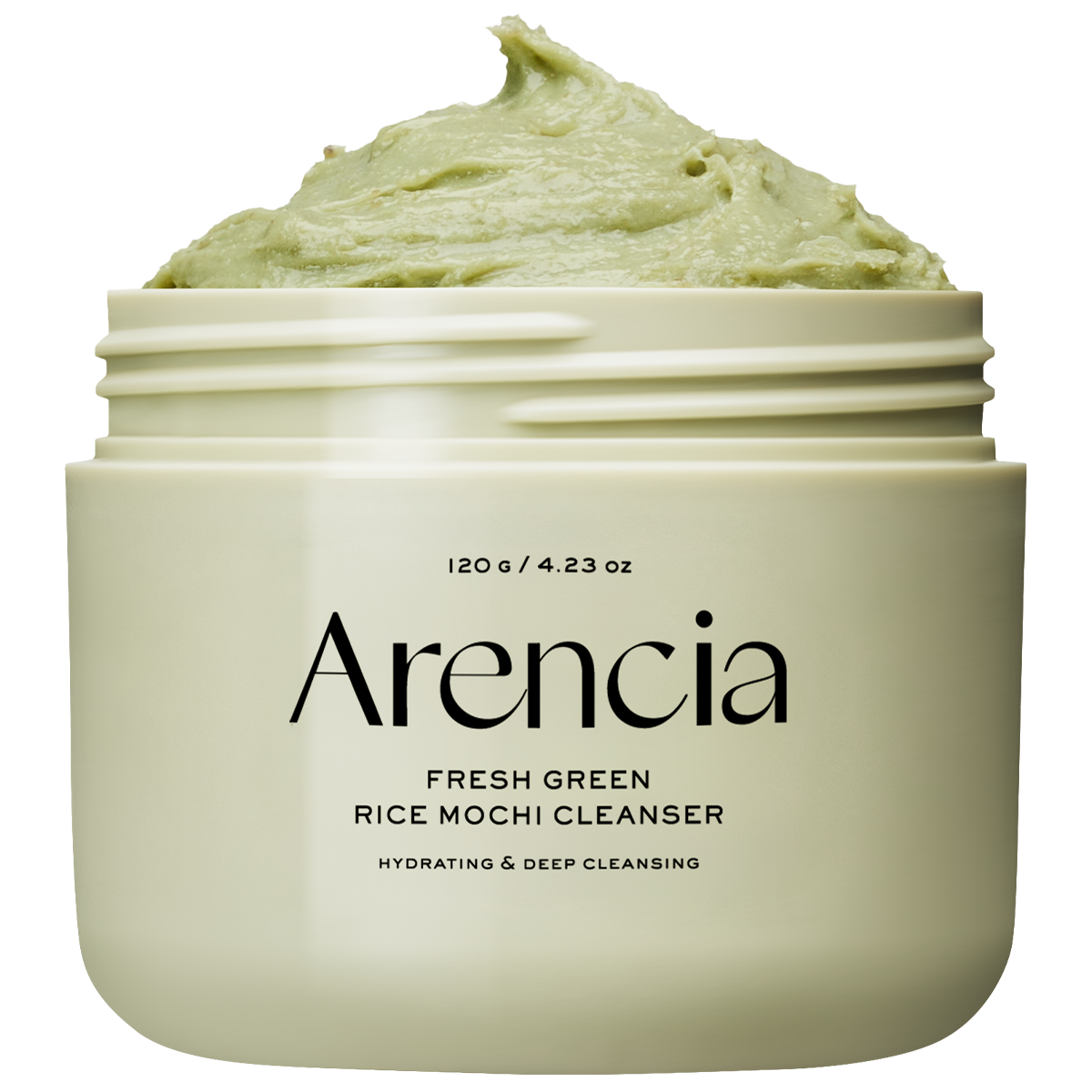 Mochi cleanser texture whipped into soft foam