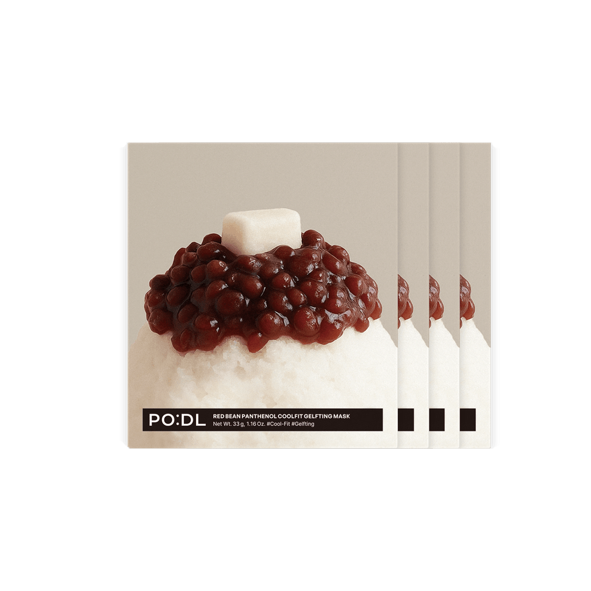 PO:DL Red Bean Panthenol Coolfit Gelfting Mask (4ea) ( + Special Gift)