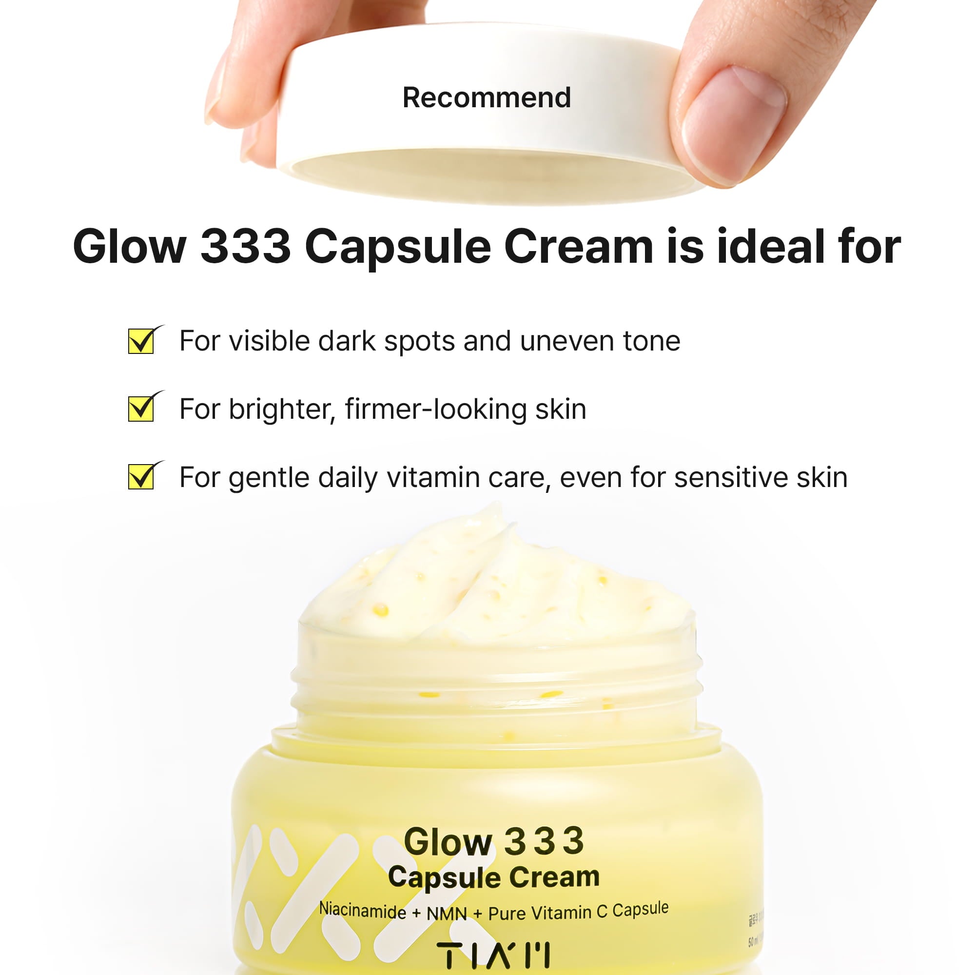 TIAM Glow 333 Capsule Cream 50ml Korean moisturizer product image