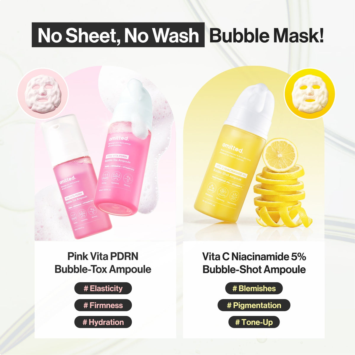 Omitted Vita C Niacinamide 5% Bubble-Shot Ampoule 90ml
