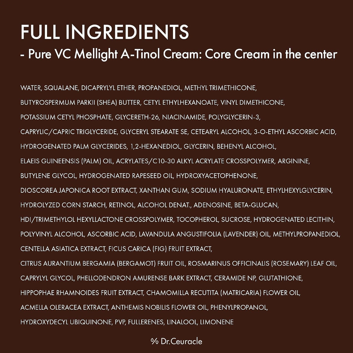 Dr. Ceuracle Pure VC Mellight A-tinol Cream 70g