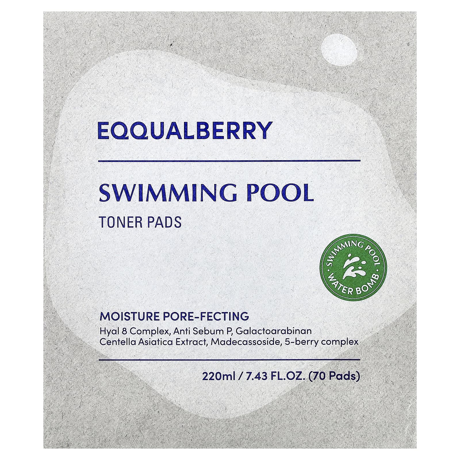 EQQUALBERRY Swimming Pool Toner Pads 220ml 70 Pads