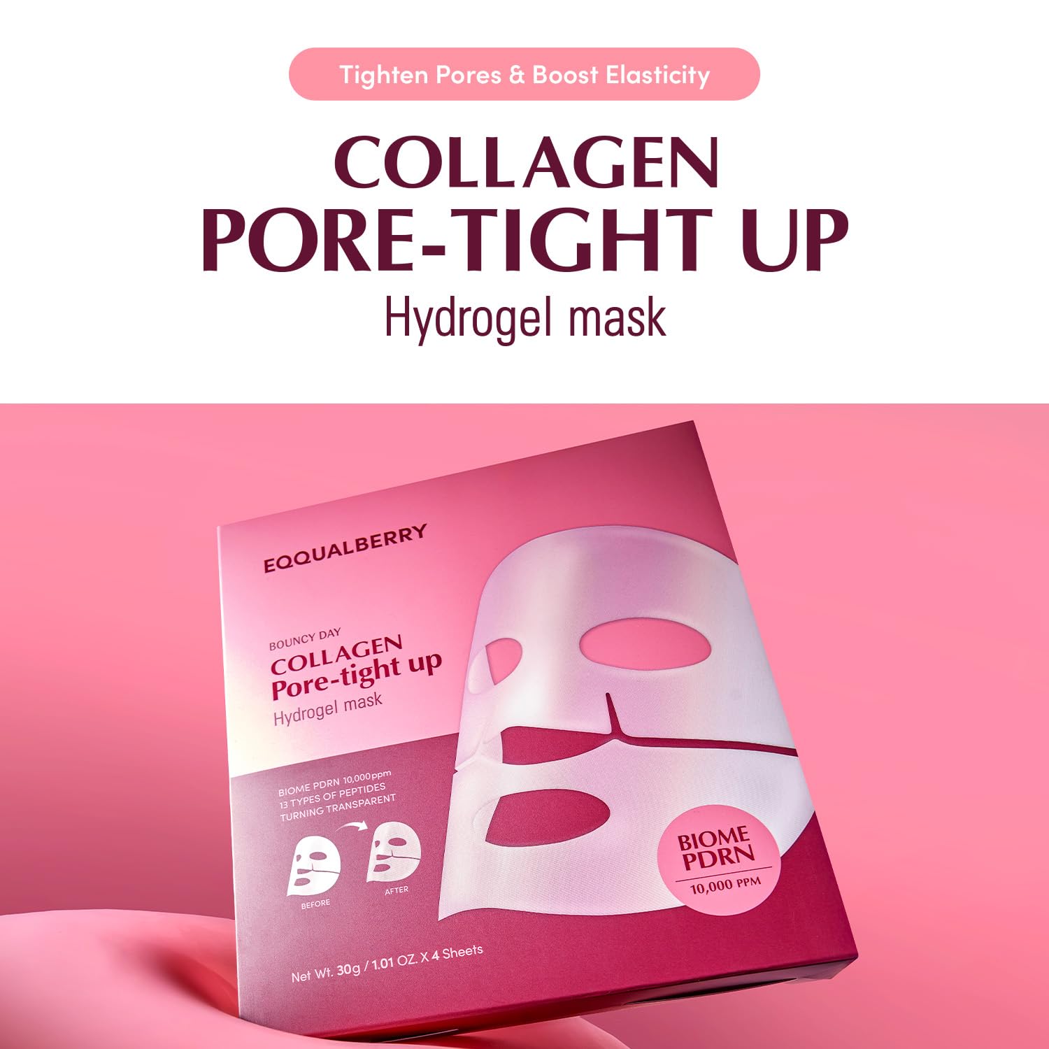 EQQUALBERRY Collagen Pore Tight Up Hydrogel Mask 30g 1pc