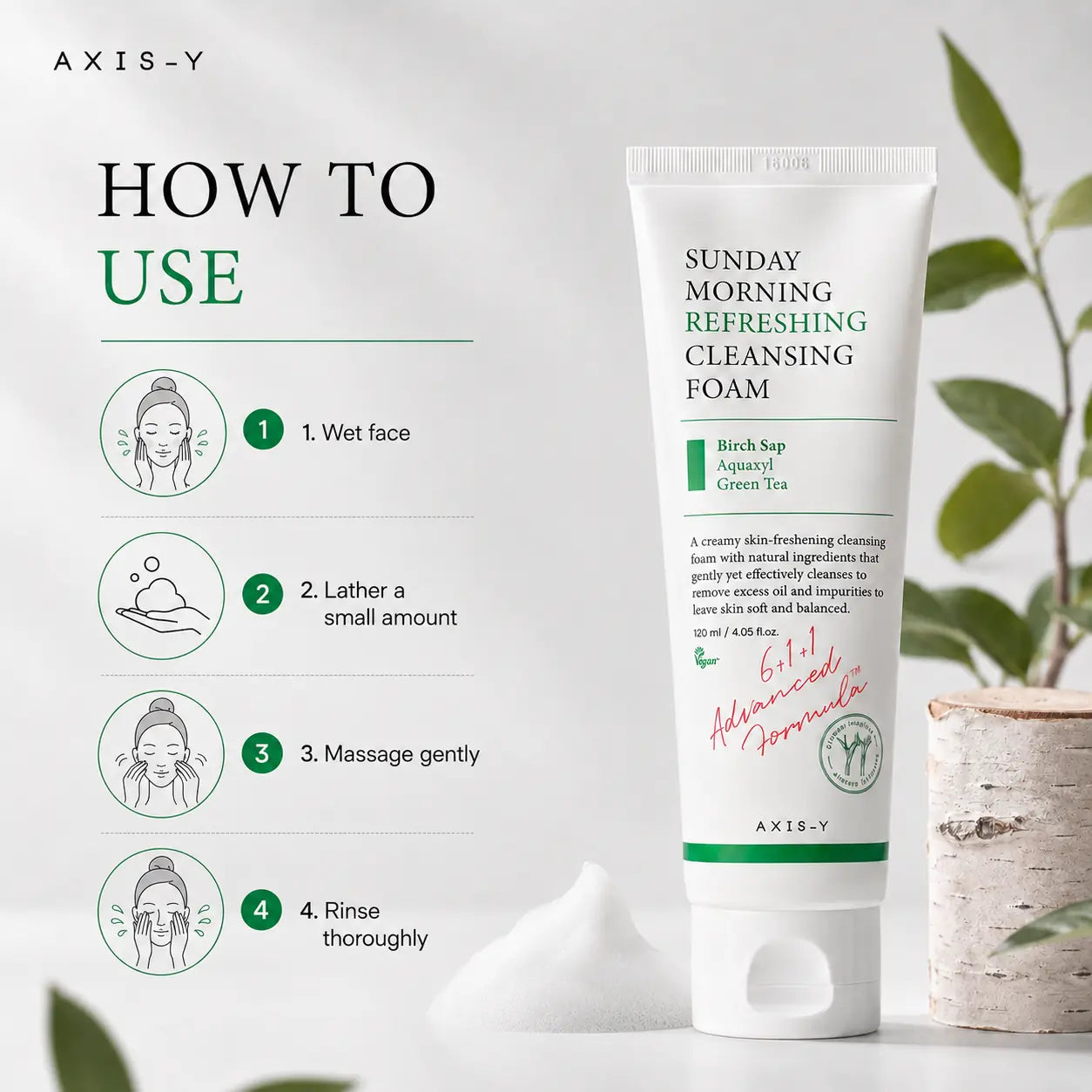 AXIS-Y Sunday Morning Refreshing Cleansing Foam 120ml