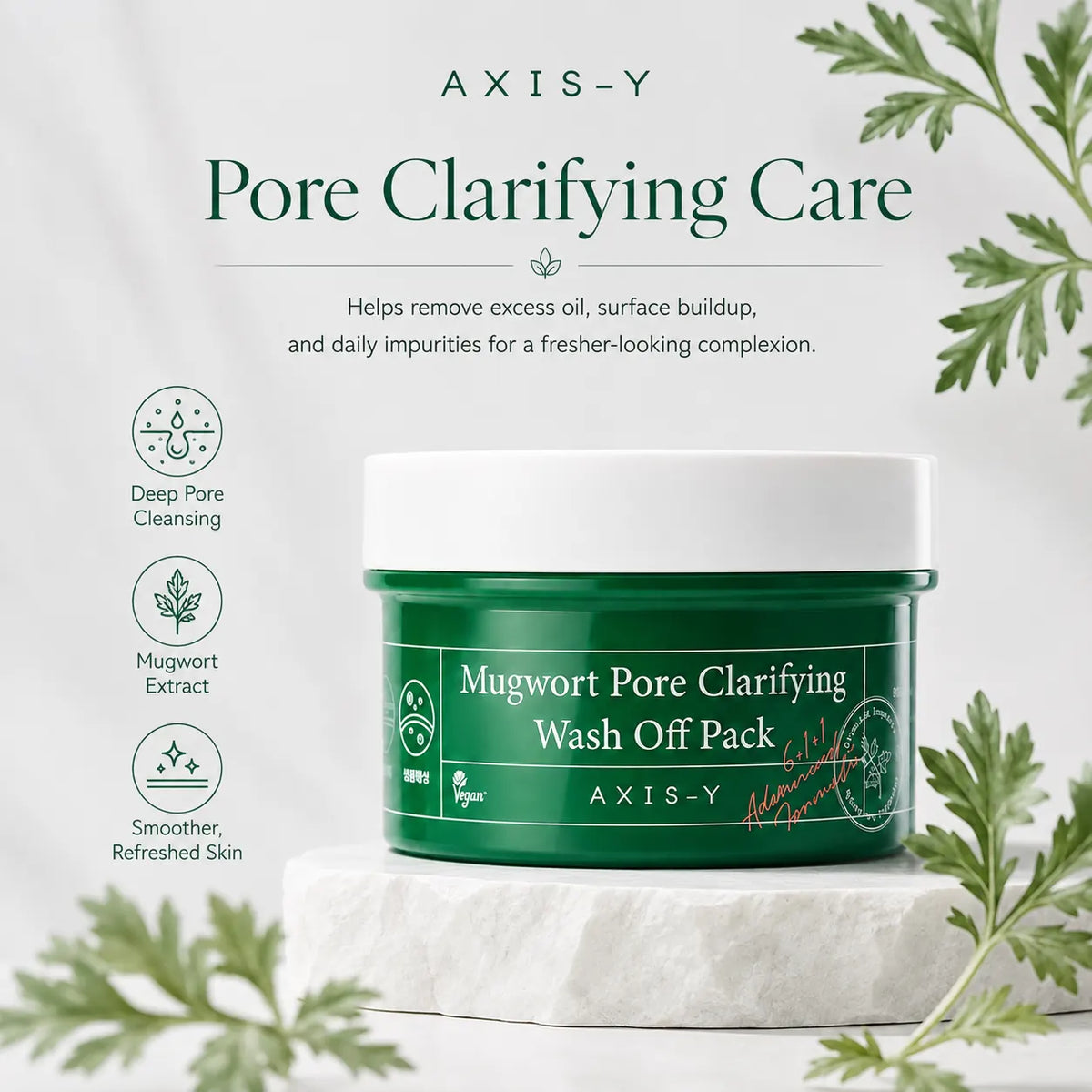 AXIS-Y Mugwort Pore Clarifying Wash Off Pack 100ml