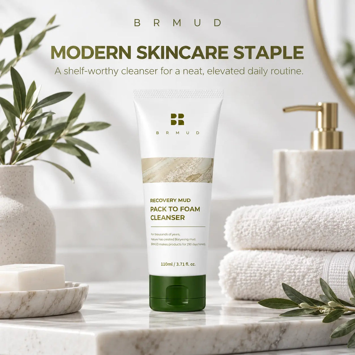 BRMUD Recovery Mud Pack to Foam Cleanser 110ml