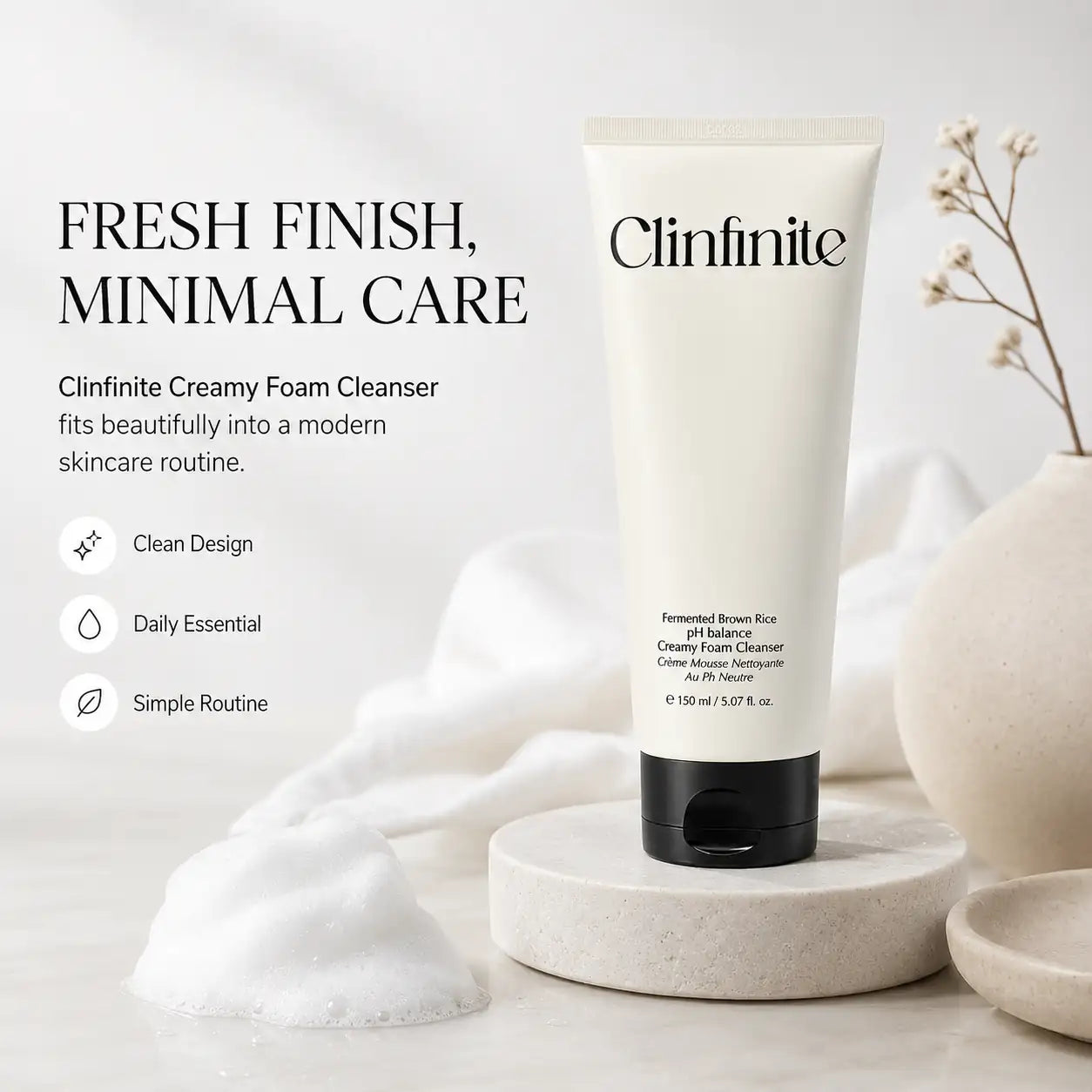 Clinfinite Fermented Rice Mild Acidic Foam Cleanser